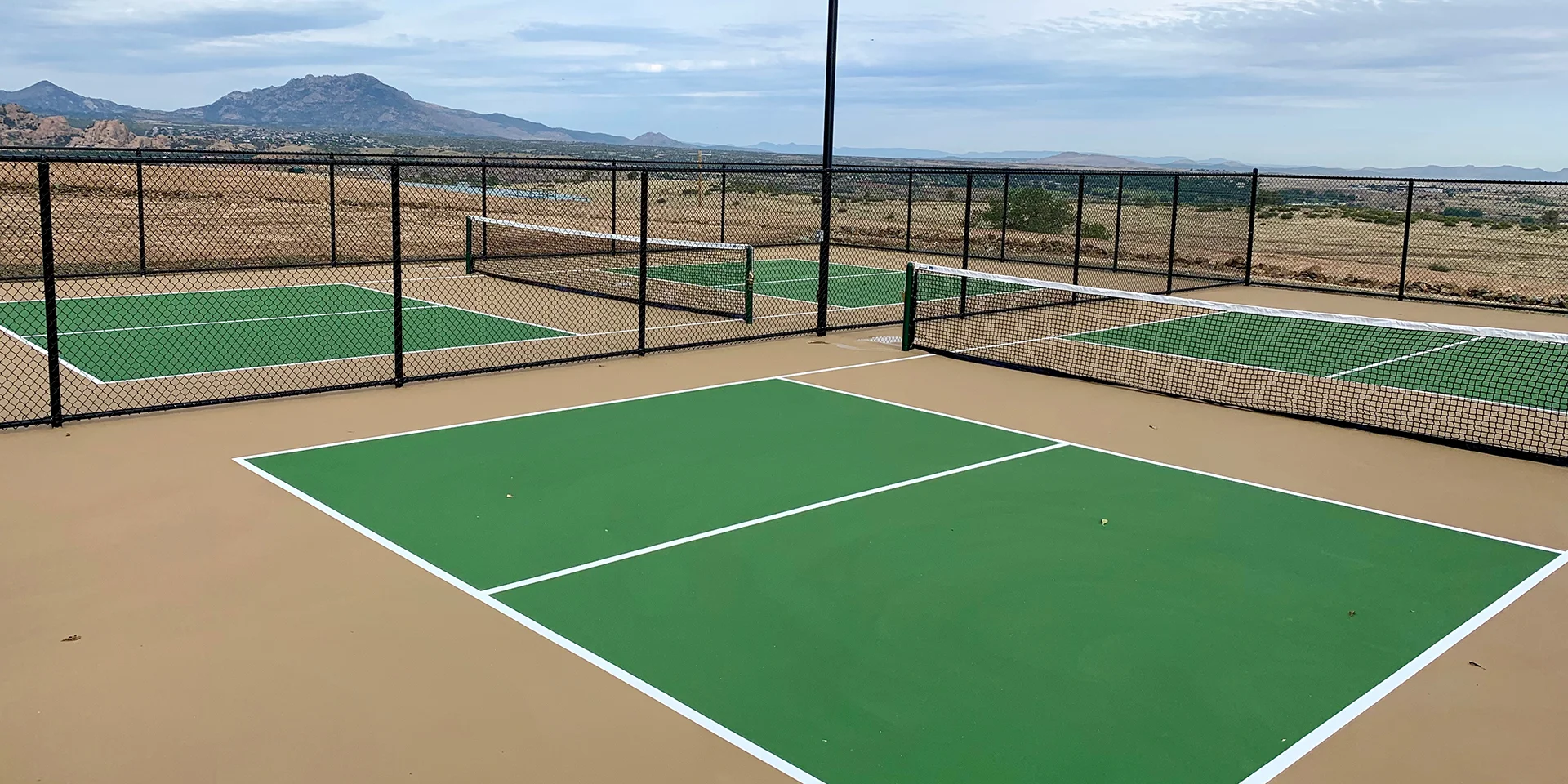 Acrylic pickleball courts