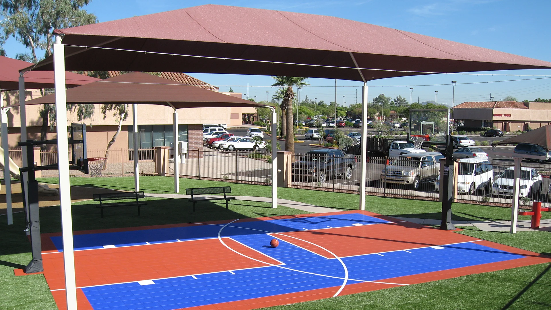 Sport Court installation at a local school