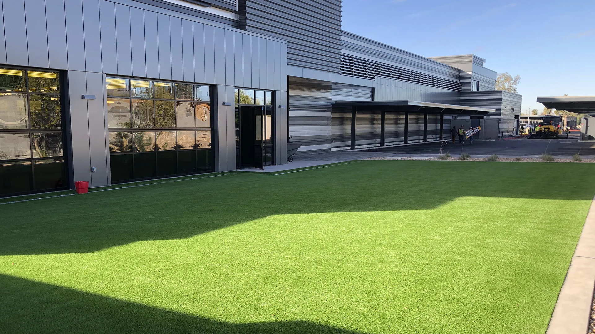 Commercial turf installation