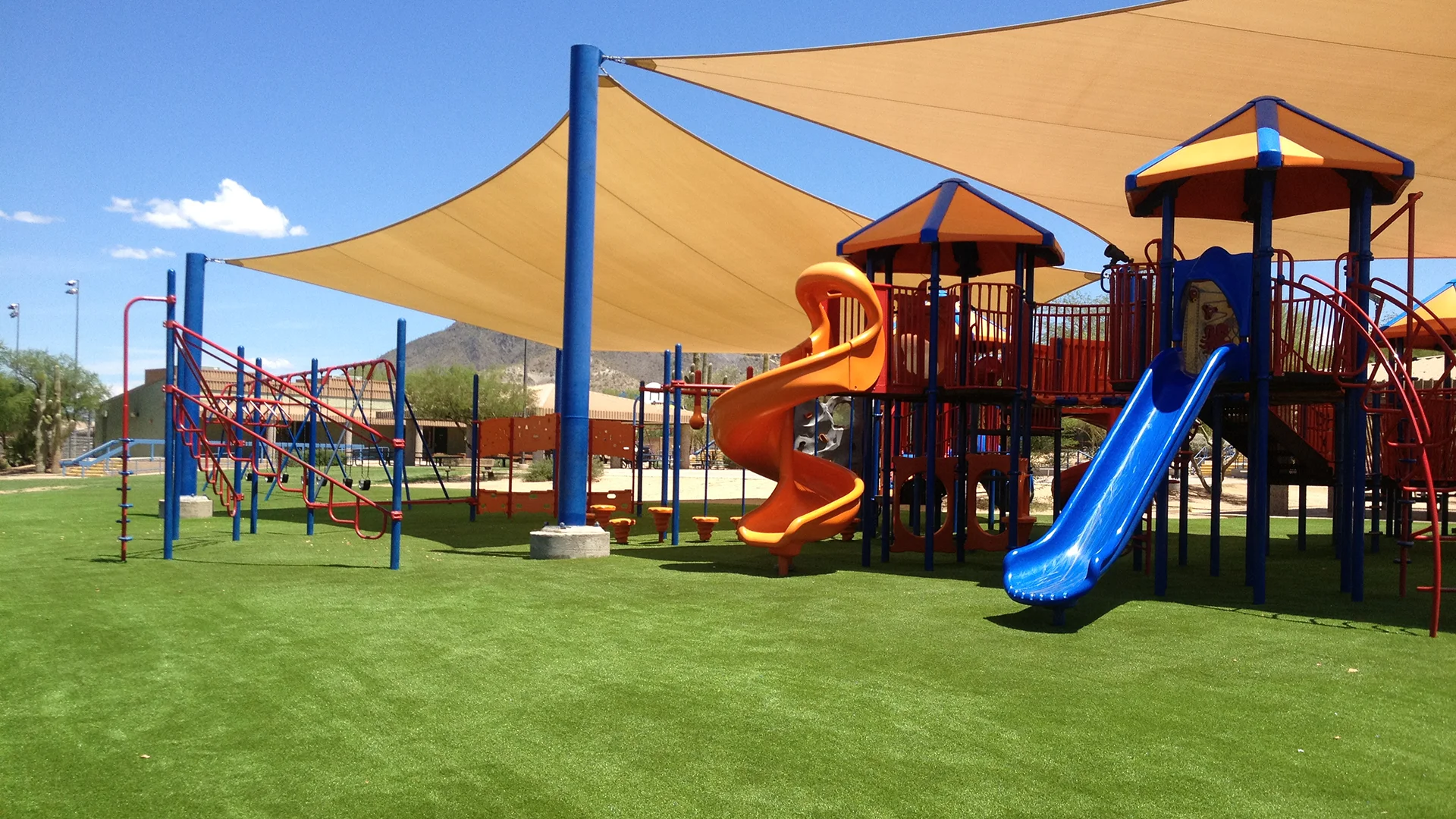 turf installation at a park and playground